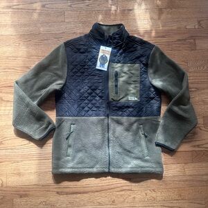 Eddie Bauer Mixed media fleece jacket S bnwt